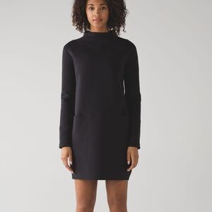 lululemon athletica Black Mock-Neck Mini Dress